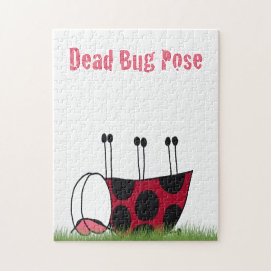 Ladybugおもしろい Dead Bug Yoga Pose ジグソーパズル (縦)