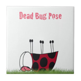 Ladybugおもしろい Dead Bug Yoga Pose タイル