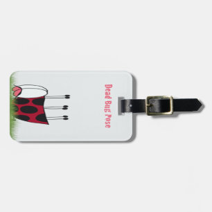 Ladybugおもしろい Dead Bug Yoga Pose ラゲッジタグ
