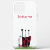 Ladybugおもしろい Dead Bug Yoga Pose Case-Mate iPhoneケース (裏面)