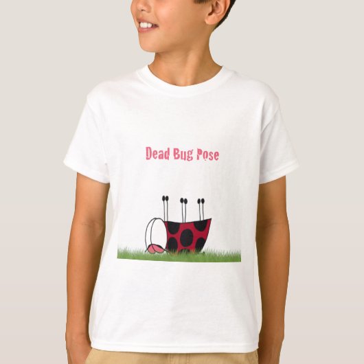 Ladybugおもしろい Dead Bug Yoga Pose Tシャツ (正面)