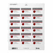 LadybugおよびChevron Pattern住所 シール (フルシート)