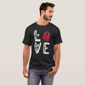 Ladybugかわいい昆虫学者の虫の虫の愛 Tシャツ (正面フル)