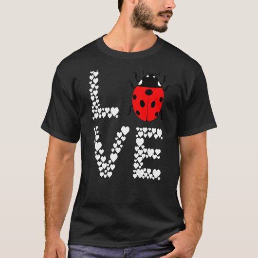 LadybugかわいいLadybug昆虫Bug Love Entomologist Tシャツ (正面)