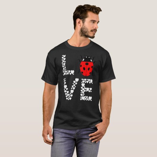 LadybugかわいいLadybug昆虫Bug Love Entomologist Tシャツ (正面フル)