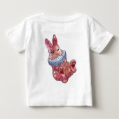 Ladybugと名付けられたうさぎ ベビーTシャツ (裏面)