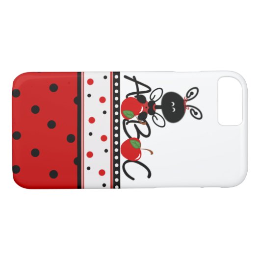 Ladybugと水玉模様先生のiPhone 7ケース Case-Mate iPhoneケース (裏面(横))