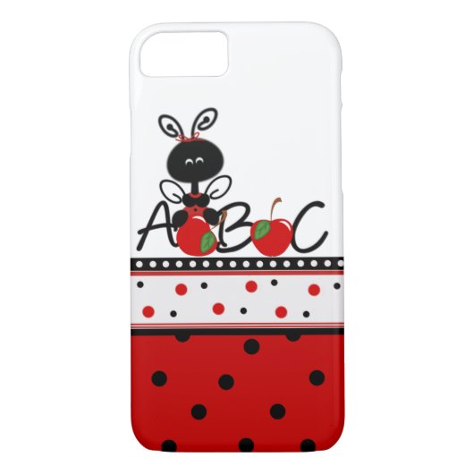 Ladybugと水玉模様先生のiPhone 7ケース Case-Mate iPhoneケース (裏面)
