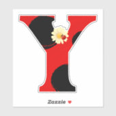 Ladybugと花とLadybugプリント シール (シート)