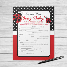 Ladybugの名前その歌の赤ちゃんシャワーゲーム ノートパッド