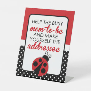 Ladybugアドレス封筒ベビーシャワー 台座サイン
