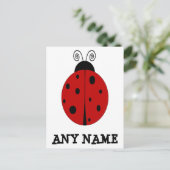 LADYBUGカスタマイズデザインハガキ（任意の名前） ポストカード (スタンド正面)