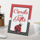 Ladybugカードとギフト誕生日またはベビーシャワー 台座サイン (インサイチュ)