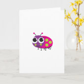 Ladybugグリーティングカード カード (黄色い花)