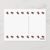 Ladybugサンキューカードポストカード ポストカード (裏面)