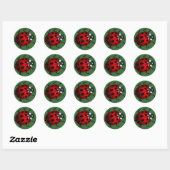 Ladybugスタンプ赤いLadybugs Artスタンプ ラウンドシール (シート)