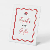 Ladybugテーマパーティーの本とギフト 台座サイン (正面)