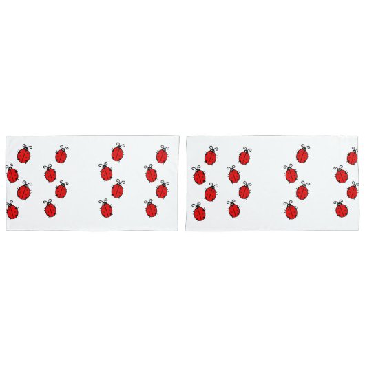 Ladybugドットカブトムシカスタムラッキーデスティニーデスティニー 枕カバー (正面-セット)