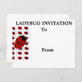 Ladybugドット固定 招待状 (正面/裏面)