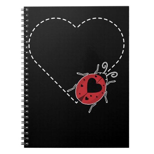 Ladybugハート虫昆虫昆虫学者 ノートブック (正面)