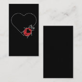 Ladybugハート虫昆虫昆虫学者 名刺 (正面/裏面)