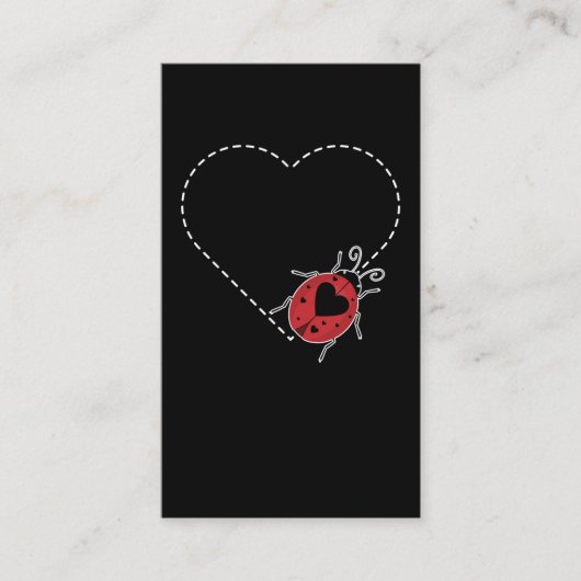 Ladybugハート虫昆虫昆虫学者 名刺 (正面)
