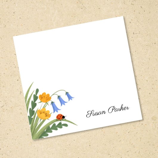 Ladybugフローラブルーベルズバターカップスティッキー ポストイット