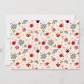 Ladybugフローラ誕生日パーティー写真 サンキューカード (裏面)