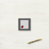 Ladybugブラック水玉模様投稿Itメモ ポストイット (デスク上)