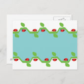 Ladybugブルー背景なし文字 ポストカード (正面/裏面)