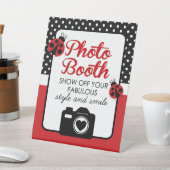 Ladybugベビーシャワーまたは誕生日フォトブースパーティー 台座サイン (インサイチュ)