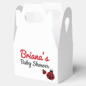 Ladybugベビーシャワーまたは誕生日 フェイバーボックス (オープン)