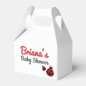 Ladybugベビーシャワーまたは誕生日 フェイバーボックス (正面サイド)