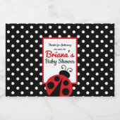 Ladybugベビーシャワーまたは誕生日 リキュールボトルラベル (シングルラベル)