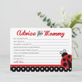 Ladybugベビーシャワーアドバイスカード アドバイスカード