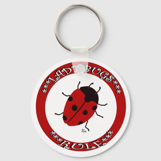 Ladybugボタン キーホルダー (正面)