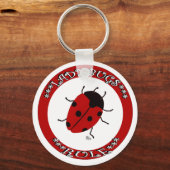 Ladybugボタン キーホルダー (正面)