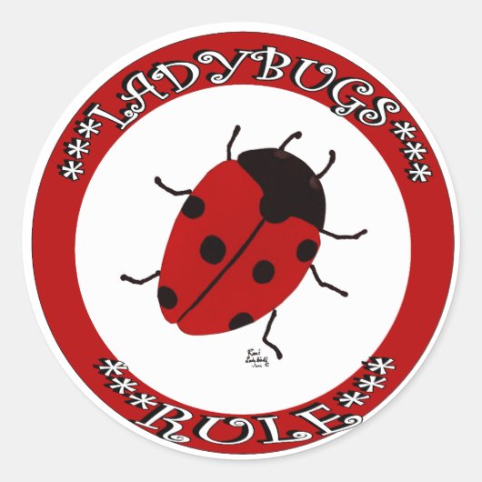 Ladybugボタン ラウンドシール (正面)