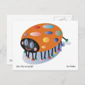 LADYBUGポストカードグリーティング/ JIMマルチーズ ポストカード (正面/裏面)