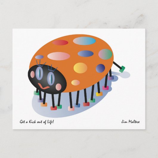 LADYBUGポストカードグリーティング/ JIMマルチーズ ポストカード (正面)