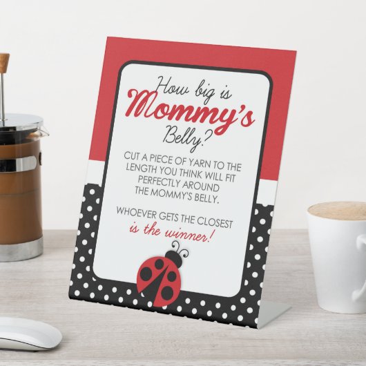 Ladybugママのベリーシャワーゲームの大きさ 台座サイン (インサイチュ)