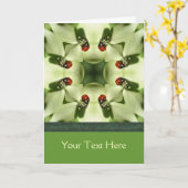 Ladybug万華鏡のように千変万化するパターン自然フォトカード カード (黄色い花)