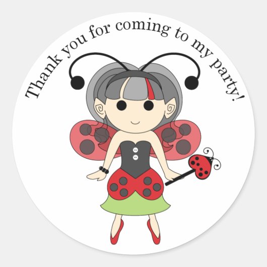 Ladybug妖精来パーティーシール ラウンドシール (正面)