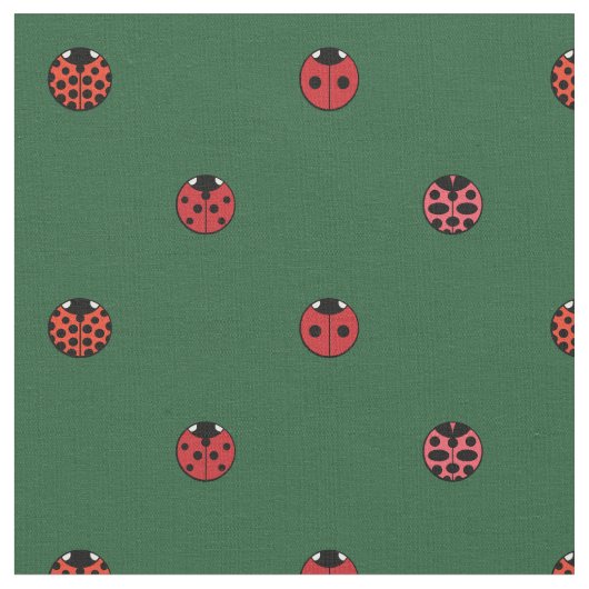 Ladybug水玉模様ファブリック ファブリック (クローズアップ)