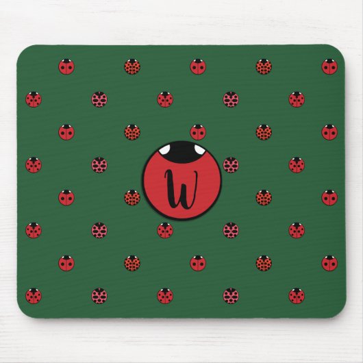 Ladybug水玉模様マウスパッド マウスパッド (正面)