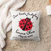 Ladybug漫画かわいい誕生Stat赤い白の黒Th クッション (ブランケット)