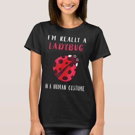 Ladybug私は本当にLadybugバグかわいいLadybug Ins Tシャツ (正面)