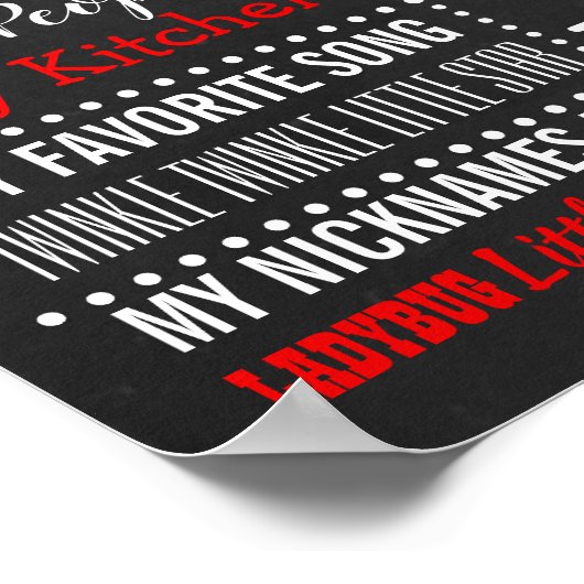 Ladybug誕生日パーティーの黒板の看板ポスター ポスター (角)