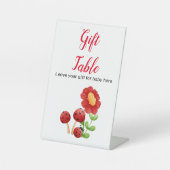 Ladybug赤ちゃんシャワーギフトテーブルのサイン、お母さんになる 台座サイン (正面)