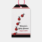 Ladybug赤ちゃんシャワーブロンド女の子の赤ちゃんシャワー ギフトタグ (裏面)